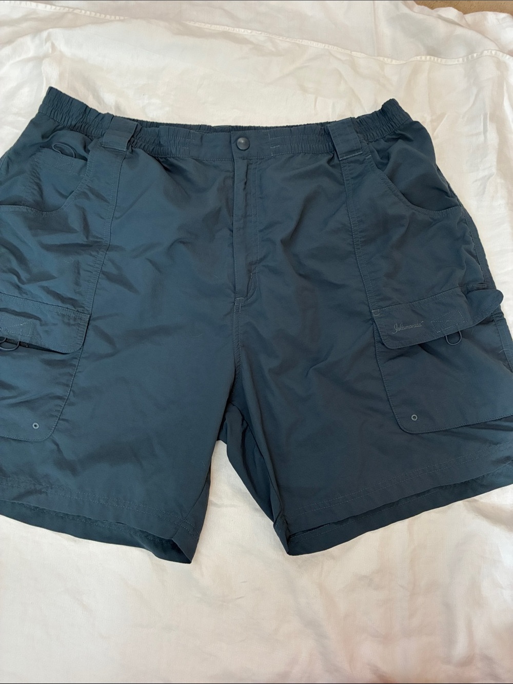 Islander Men's Teal Cargo Swim Shorts Mesh Lined Bathing Suit